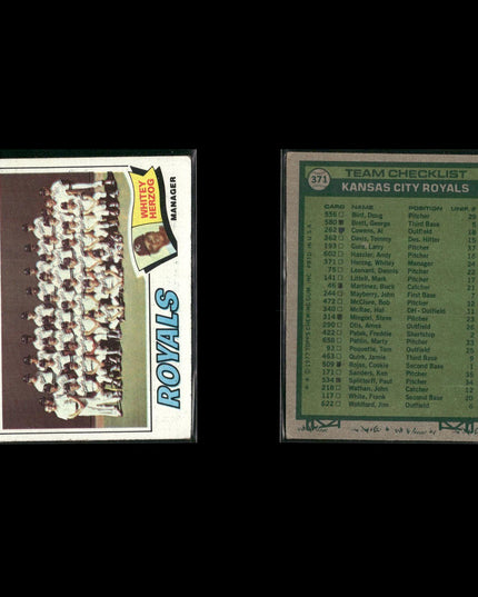 Kansas City Royals 1977 Topps Baseball 24-Card Lot Topps VG