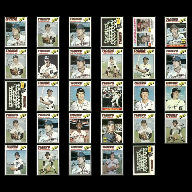 Detroit Tigers 1977 Topps Baseball 29-Card Lot Topps VG