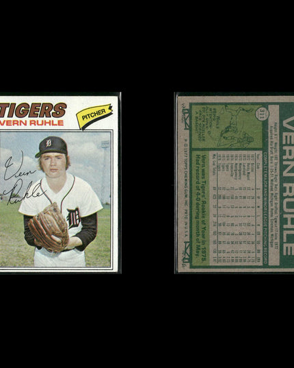 Detroit Tigers 1977 Topps Baseball 29-Card Lot Topps VG