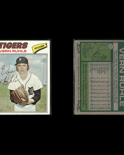 Detroit Tigers 1977 Topps Baseball 29-Card Lot Topps VG