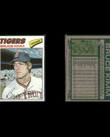 Detroit Tigers 1977 Topps Baseball 29-Card Lot Topps VG