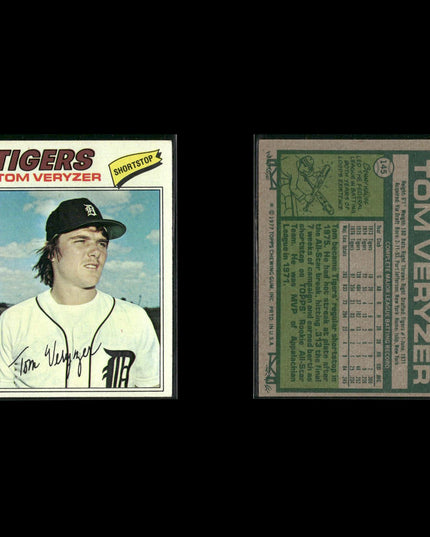 Detroit Tigers 1977 Topps Baseball 29-Card Lot Topps VG