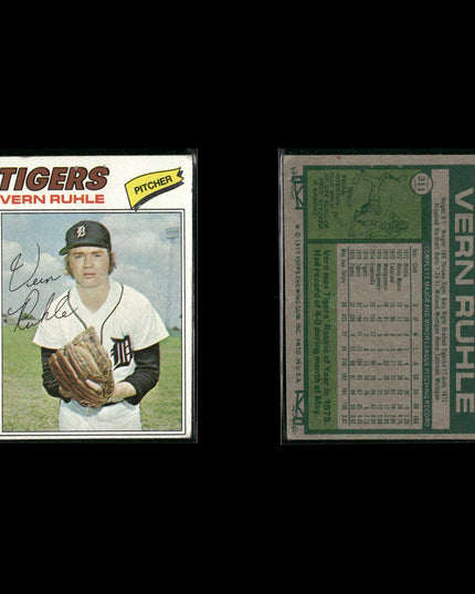 Detroit Tigers 1977 Topps Baseball 29-Card Lot Topps VG