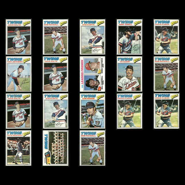 Minnesota Twins 1977 Topps Baseball 18-Card Lot Topps VG