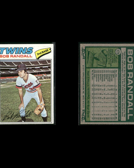 Minnesota Twins 1977 Topps Baseball 18-Card Lot Topps VG