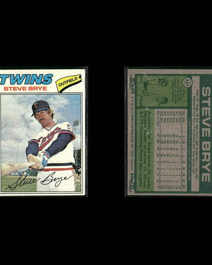 Minnesota Twins 1977 Topps Baseball 18-Card Lot Topps VG