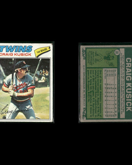 Minnesota Twins 1977 Topps Baseball 18-Card Lot Topps VG