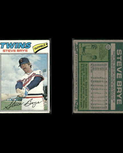 Minnesota Twins 1977 Topps Baseball 18-Card Lot Topps VG