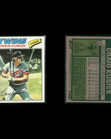 Minnesota Twins 1977 Topps Baseball 18-Card Lot Topps VG