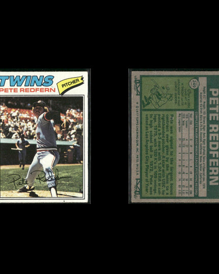 Minnesota Twins 1977 Topps Baseball 18-Card Lot Topps VG