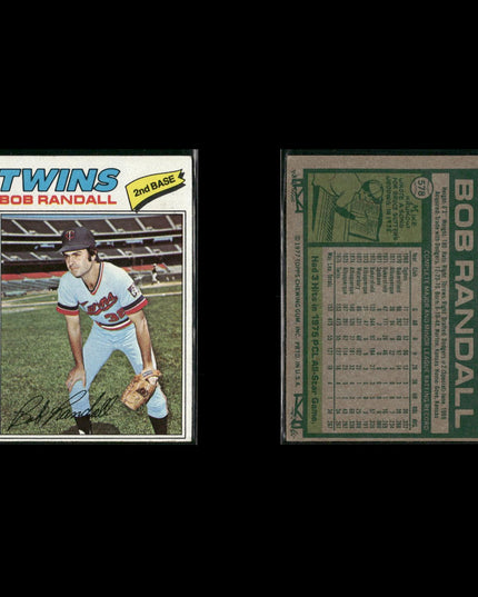Minnesota Twins 1977 Topps Baseball 18-Card Lot Topps VG
