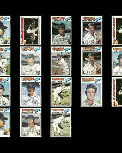 New York Yankees 1977 Topps Baseball 18-Card Lot Topps VG