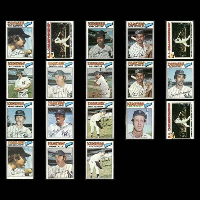 New York Yankees 1977 Topps Baseball 18-Card Lot Topps VG