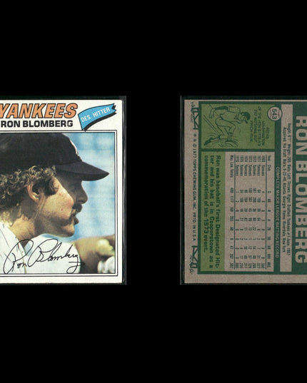 New York Yankees 1977 Topps Baseball 18-Card Lot Topps VG