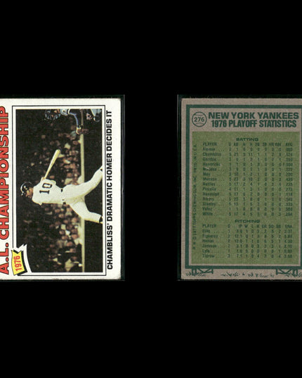 New York Yankees 1977 Topps Baseball 18-Card Lot Topps VG