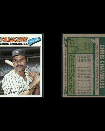 New York Yankees 1977 Topps Baseball 18-Card Lot Topps VG