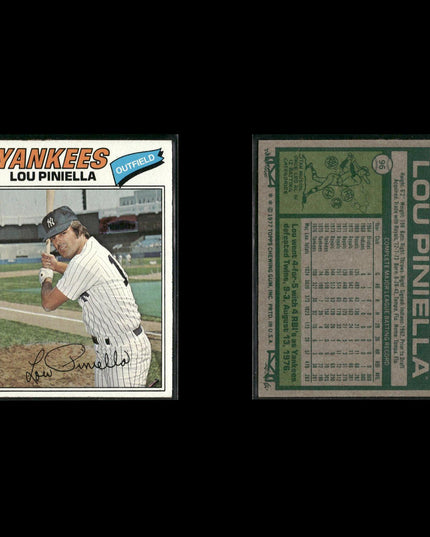 New York Yankees 1977 Topps Baseball 18-Card Lot Topps VG