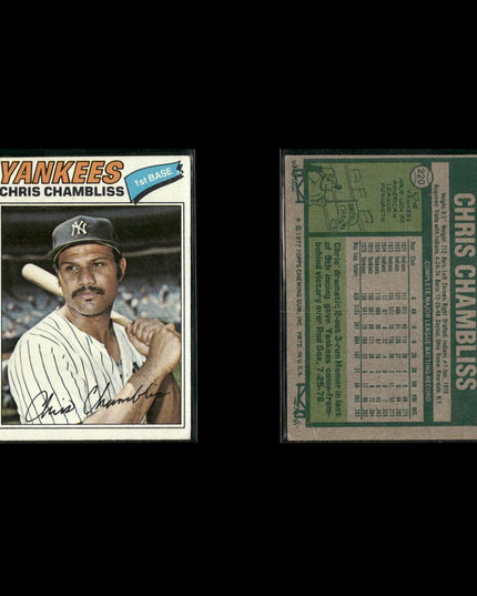 New York Yankees 1977 Topps Baseball 18-Card Lot Topps VG