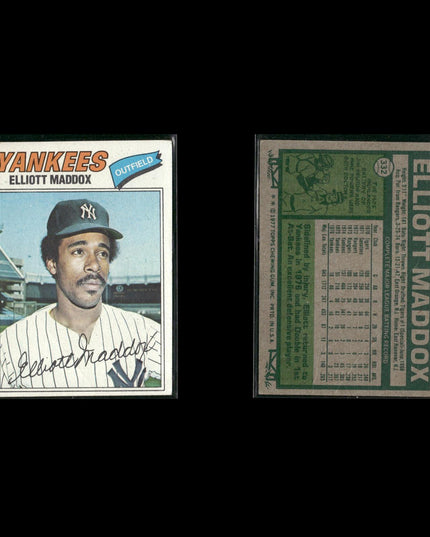 New York Yankees 1977 Topps Baseball 18-Card Lot Topps VG