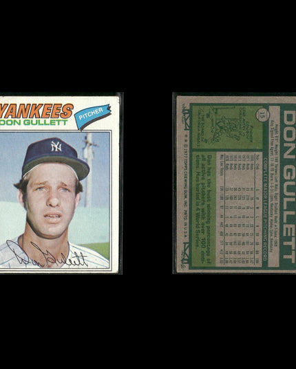 New York Yankees 1977 Topps Baseball 18-Card Lot Topps VG