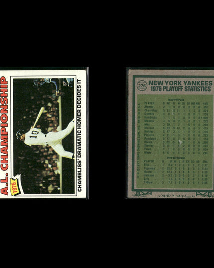 New York Yankees 1977 Topps Baseball 18-Card Lot Topps VG