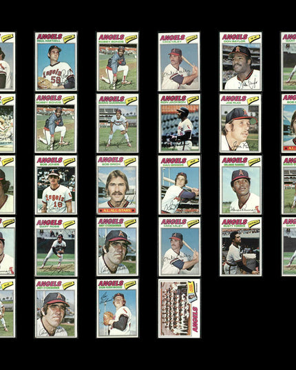 California Angels 1977 Topps Baseball 28-Card Lot Topps VG