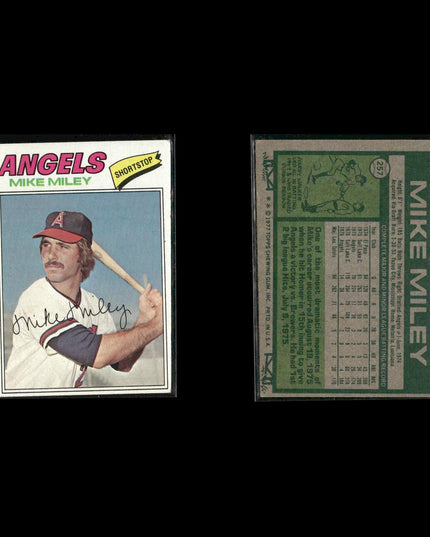 California Angels 1977 Topps Baseball 28-Card Lot Topps VG