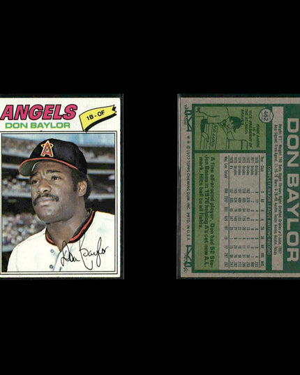 California Angels 1977 Topps Baseball 28-Card Lot Topps VG