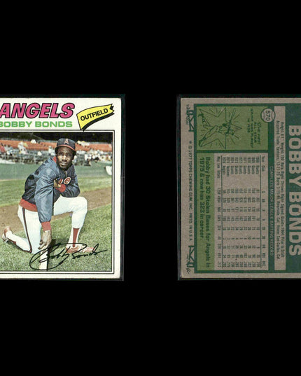 California Angels 1977 Topps Baseball 28-Card Lot Topps VG