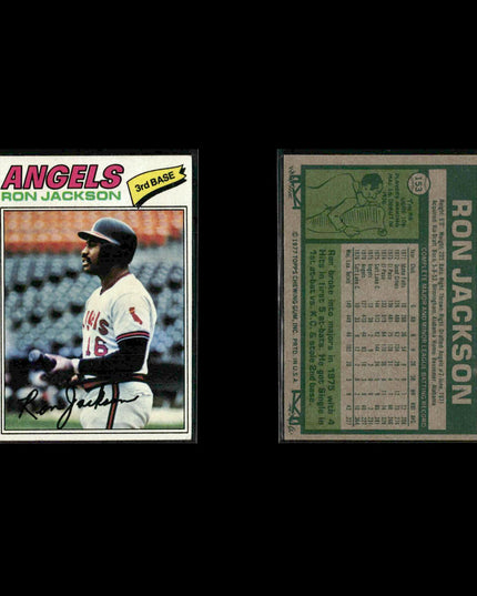 California Angels 1977 Topps Baseball 28-Card Lot Topps VG