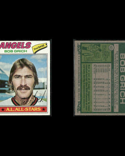 California Angels 1977 Topps Baseball 28-Card Lot Topps VG