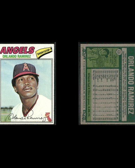 California Angels 1977 Topps Baseball 28-Card Lot Topps VG