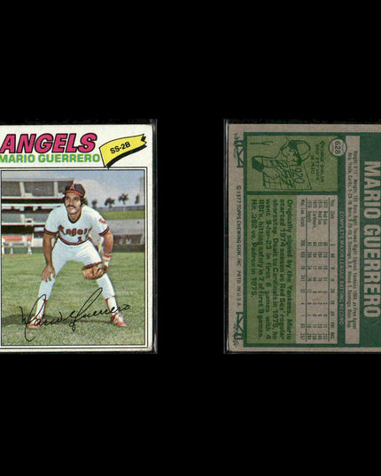 California Angels 1977 Topps Baseball 28-Card Lot Topps VG