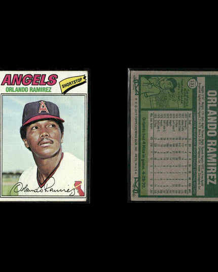 California Angels 1977 Topps Baseball 28-Card Lot Topps VG