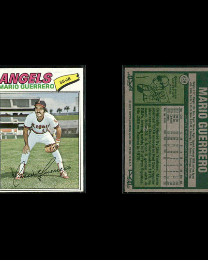 California Angels 1977 Topps Baseball 28-Card Lot Topps VG