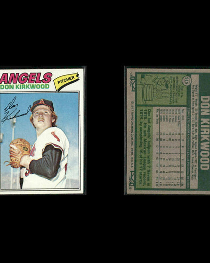 California Angels 1977 Topps Baseball 28-Card Lot Topps VG