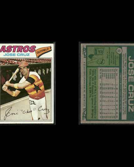 Houston Astros 1977 Topps Baseball 23-Card Lot Topps VG