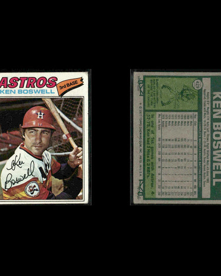 Houston Astros 1977 Topps Baseball 23-Card Lot Topps VG