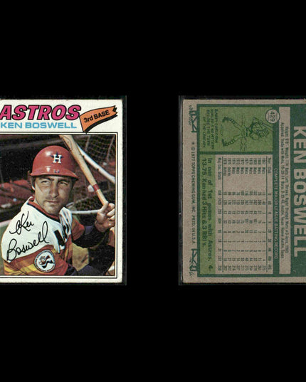 Houston Astros 1977 Topps Baseball 23-Card Lot Topps VG