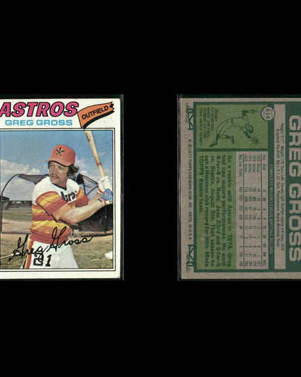 Houston Astros 1977 Topps Baseball 23-Card Lot Topps VG