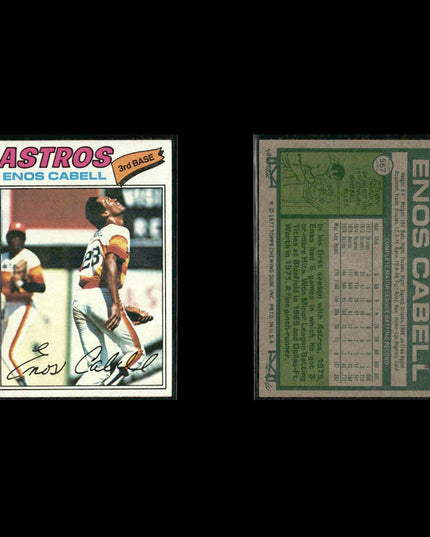 Houston Astros 1977 Topps Baseball 23-Card Lot Topps VG