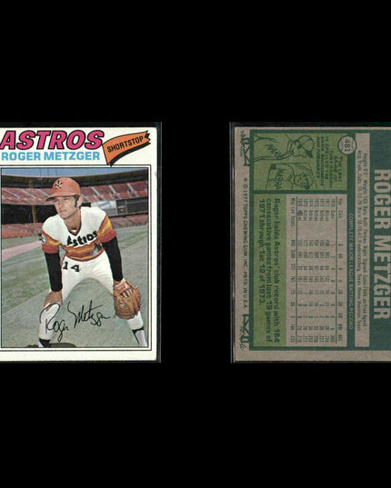 Houston Astros 1977 Topps Baseball 23-Card Lot Topps VG