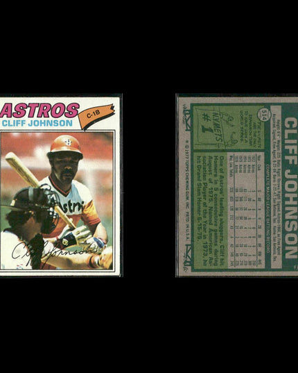 Houston Astros 1977 Topps Baseball 23-Card Lot Topps VG