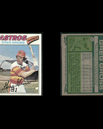 Houston Astros 1977 Topps Baseball 23-Card Lot Topps VG