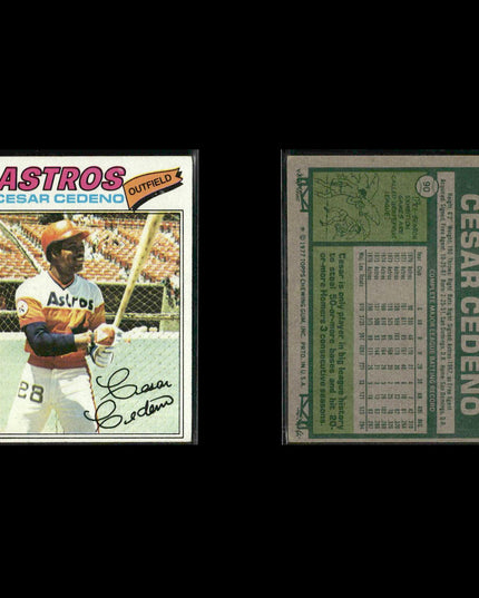 Houston Astros 1977 Topps Baseball 23-Card Lot Topps VG