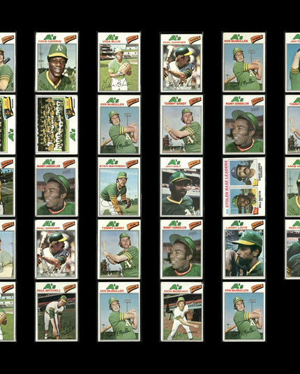 Oakland Athletics 1977 Topps Baseball 29-Card Lot Topps VG