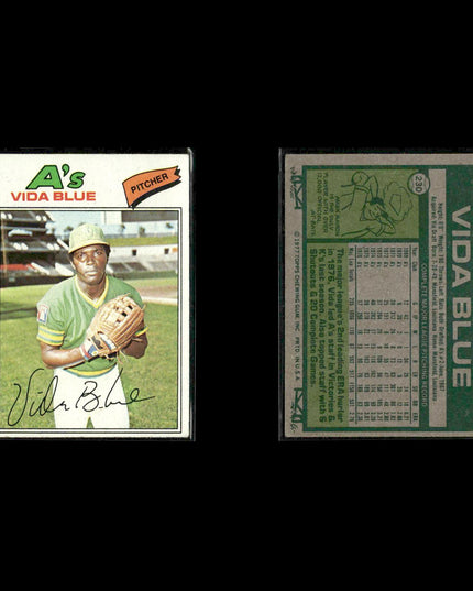 Oakland Athletics 1977 Topps Baseball 29-Card Lot Topps VG