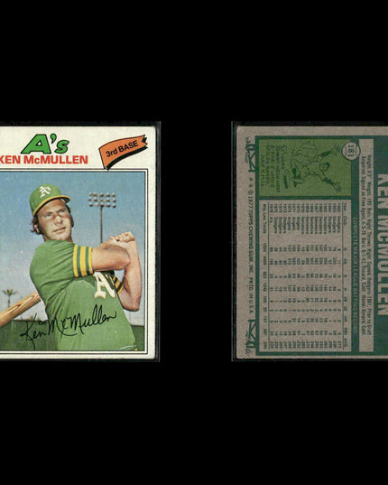 Oakland Athletics 1977 Topps Baseball 29-Card Lot Topps VG