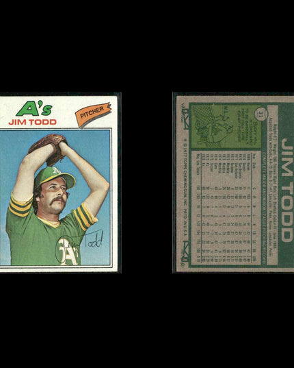 Oakland Athletics 1977 Topps Baseball 29-Card Lot Topps VG