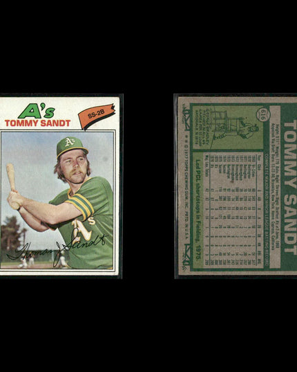 Oakland Athletics 1977 Topps Baseball 29-Card Lot Topps VG